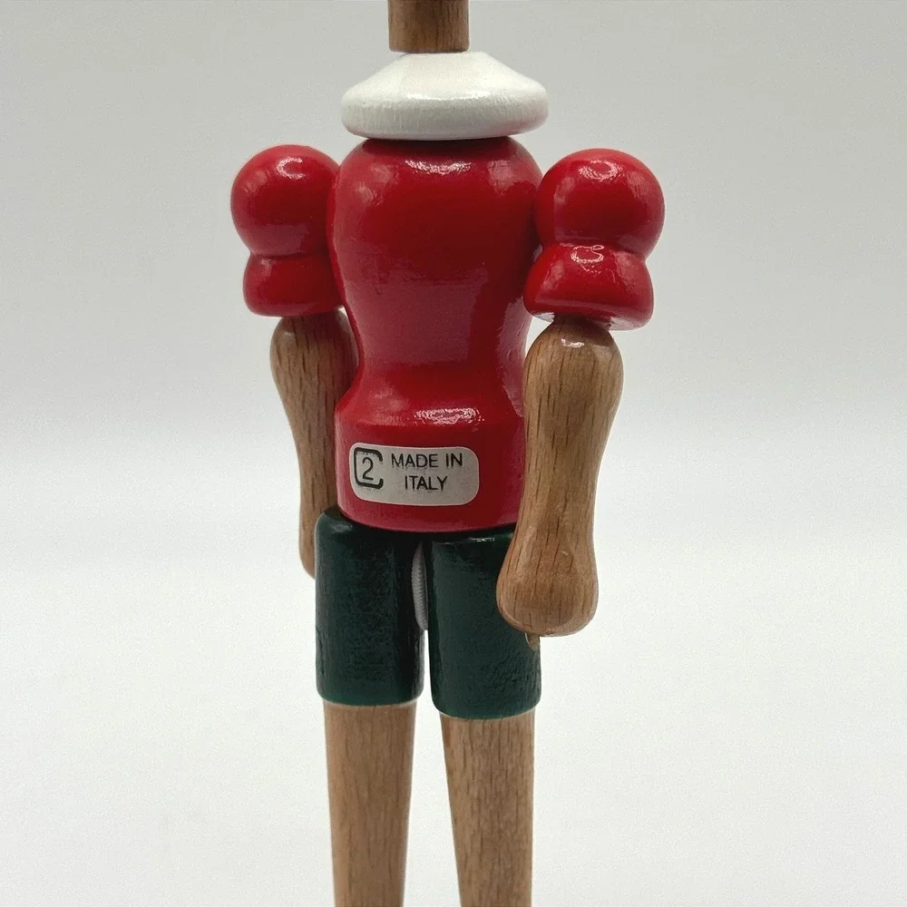 Vintage Wooden Pinocchio Ornament Made in Italy Articulated Hanging‎ Figure Toy